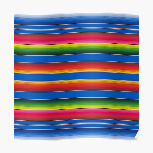 "Zarape in Blue" Poster by RupertAndCo Redbubble