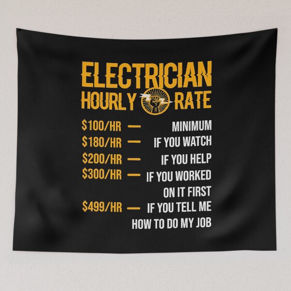 Item preview, Electrician Hourly Rates designed and sold by SageTobias.