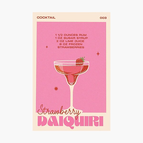 The Cocktail Strawberry Daiquiri Photographic Print