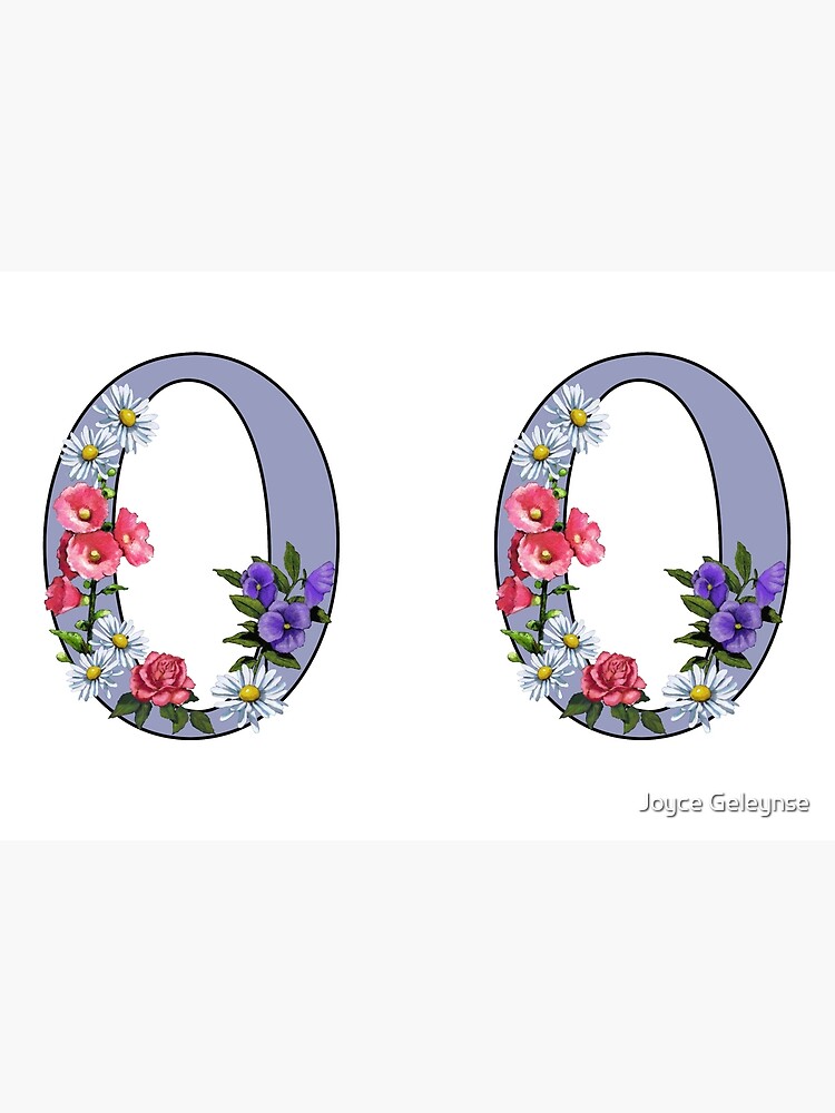 O, Letter O, Initial, Monogram, Flowers on Letter O, Name Photographic  Print for Sale by Joyce Geleynse