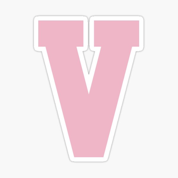 "Alphabet, Rose V, Sports letter V" Sticker by TheCultStuff Redbubble