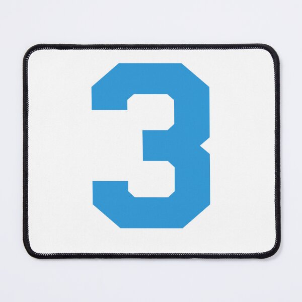 Item preview, Number 3, Blue three, Sports number 3 designed and sold by TheCultStuff.