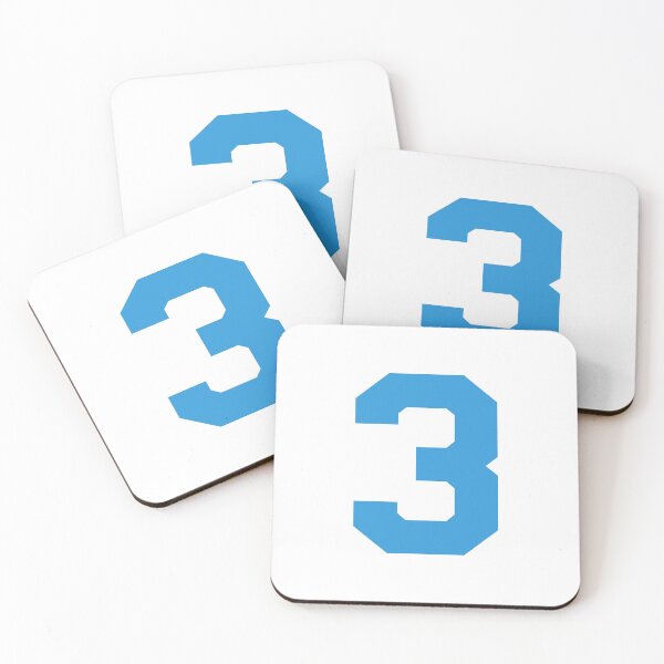 Item preview, Number 3, Blue three, Sports number 3 designed and sold by TheCultStuff.