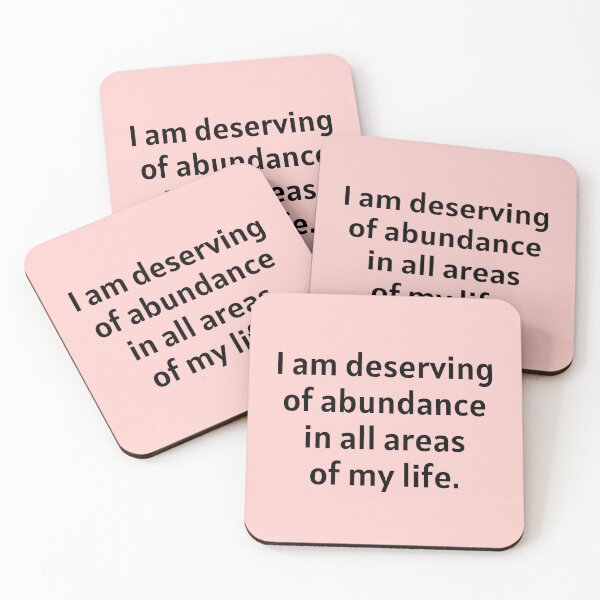 Item preview, I Am Deserving Of Abundance designed and sold by Manifest-Life.