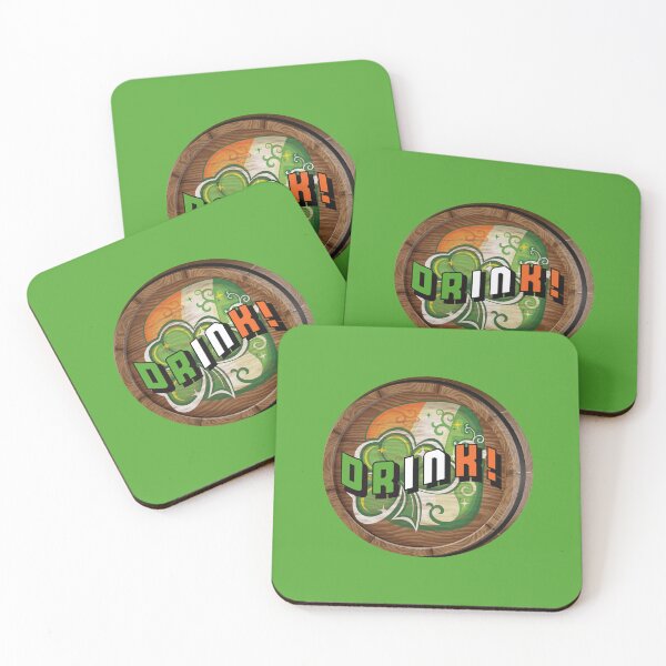 Item preview, DRINK (Irish)! (on Green) designed and sold by PawsitiveMum.