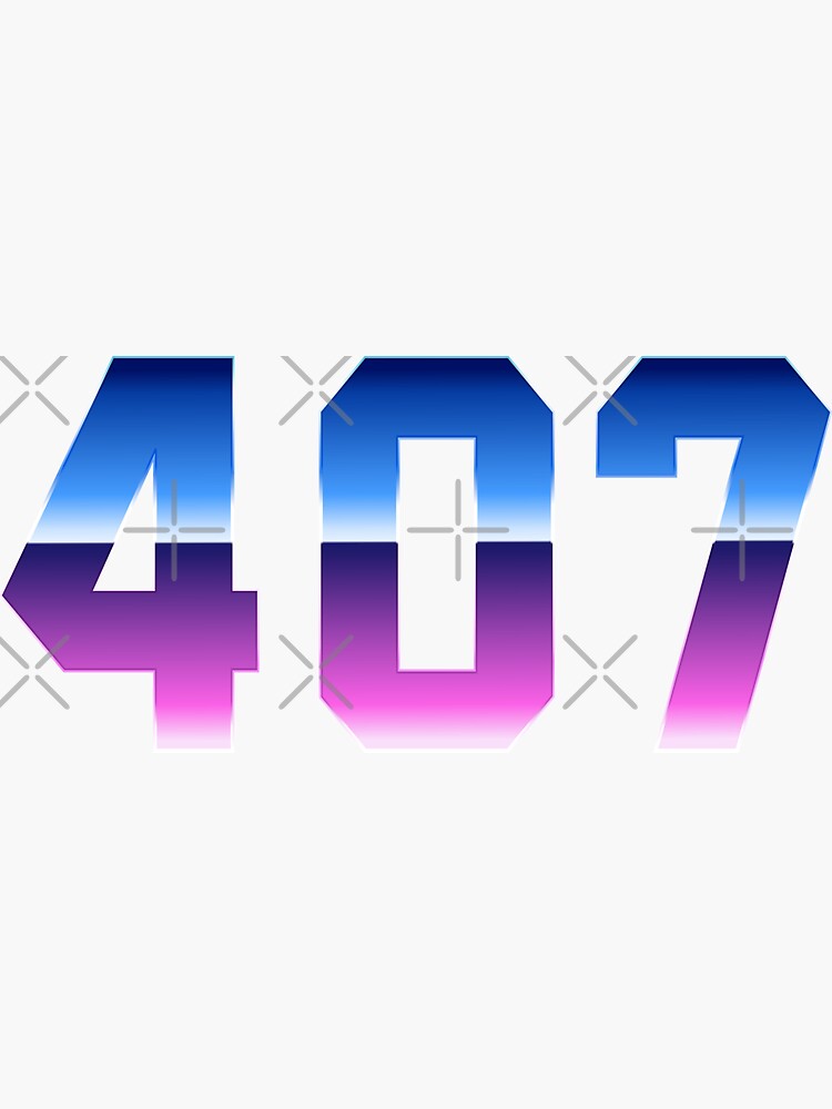 407-area-code-zip-code-location-retro-blue-and-pink-sticker-by-wa-ka