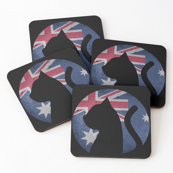 Item preview, Cat in Australian Flag - Funny Cat Picture of a Australian Patriotic Kitty Cat designed and sold by FunnyCatsFam.