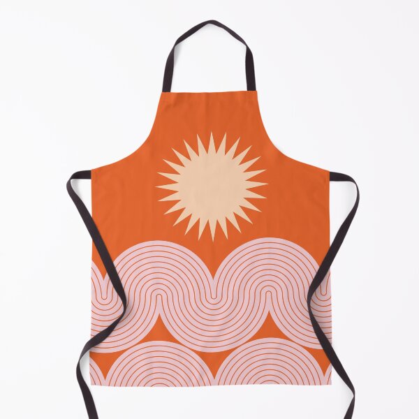 Item preview, Mid Century Modern Geometric 90 in Coral and Pink (Sun and Sea Abstraction designed and sold by nineFlorals.
