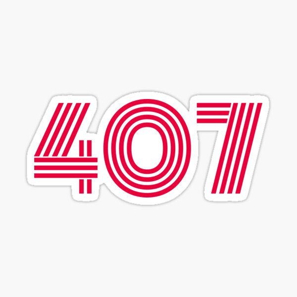  407 area code zip code location retro red sticker by wa ka ne redbubble