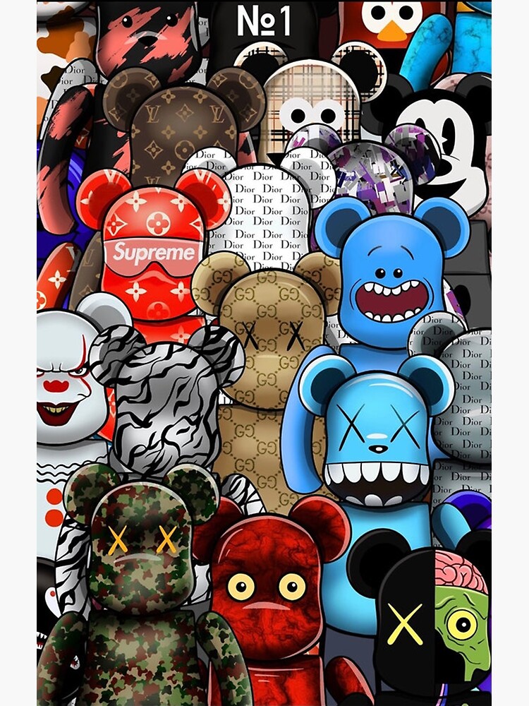 Bear Collage 'Brands' Poster in 2022, Disney collage, Mini canvas art,  Kaws wallpaper