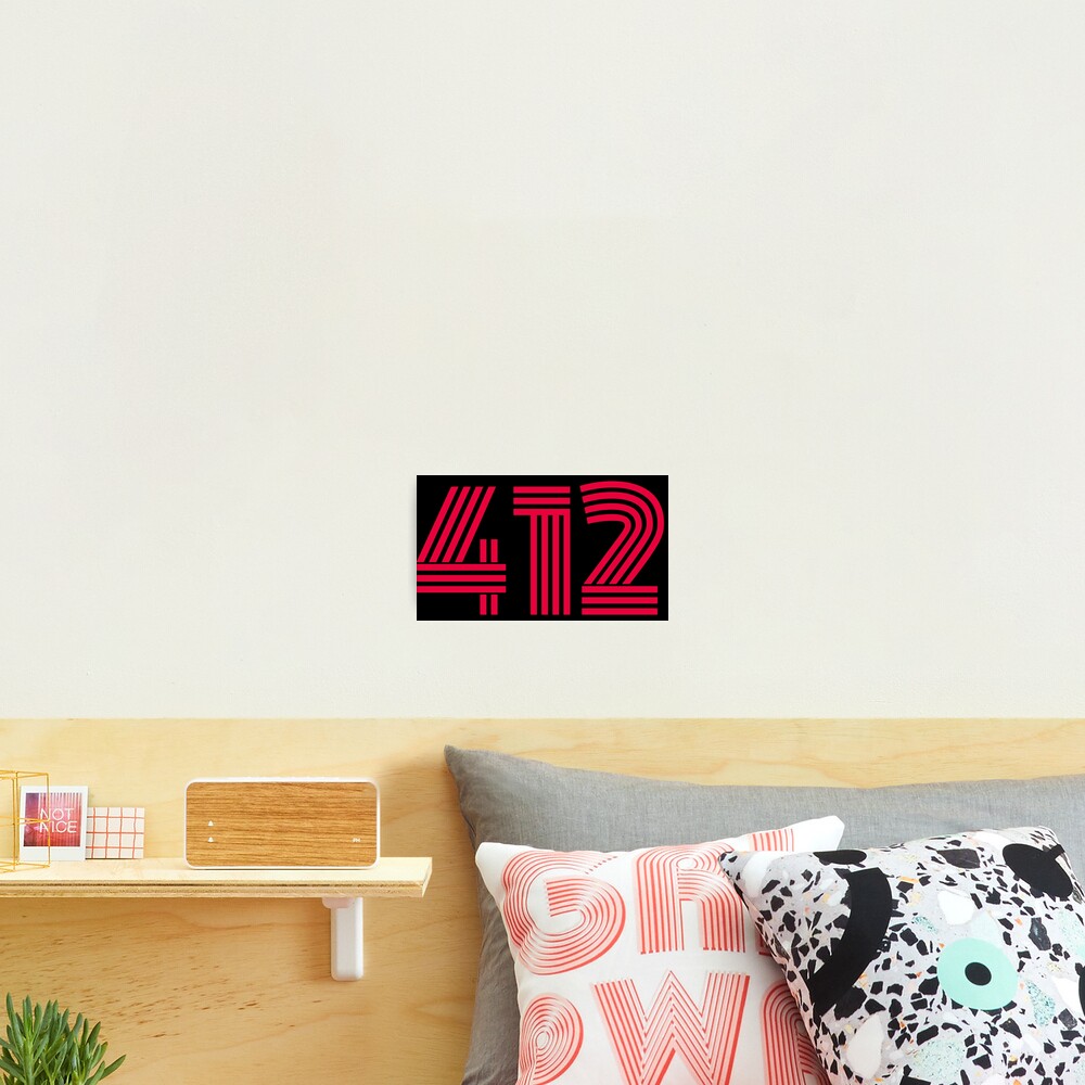 412-area-code-zip-code-location-retro-red-photographic-print-for-sale