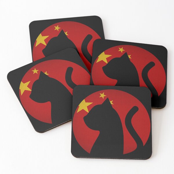 Item preview, Cat in China Flag - Funny Cat Picture of a Chinese Patriotic Kitty Cat designed and sold by FunnyCatsFam.