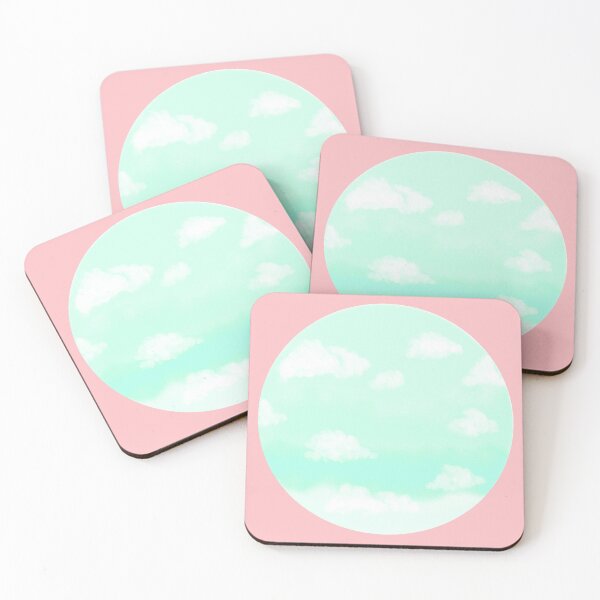 Item preview, Aesthetic Watercolor Pastel Mint Blue Sky designed and sold by quinellie.