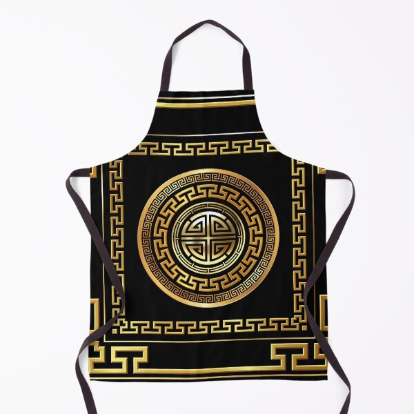 Item preview, Greek Key Meander Black Gold Large designed and sold by Yiorgos Designs.