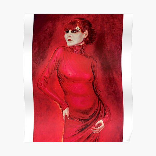 Otto Dix Dame en rouge Portrait de la danseuse Anita Berber, 1925 Poster