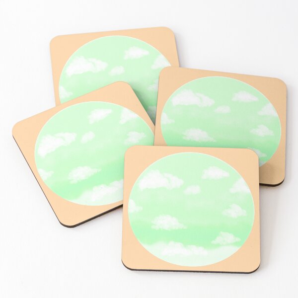 Item preview, Aesthetic Watercolor Pastel Green Sky designed and sold by quinellie.