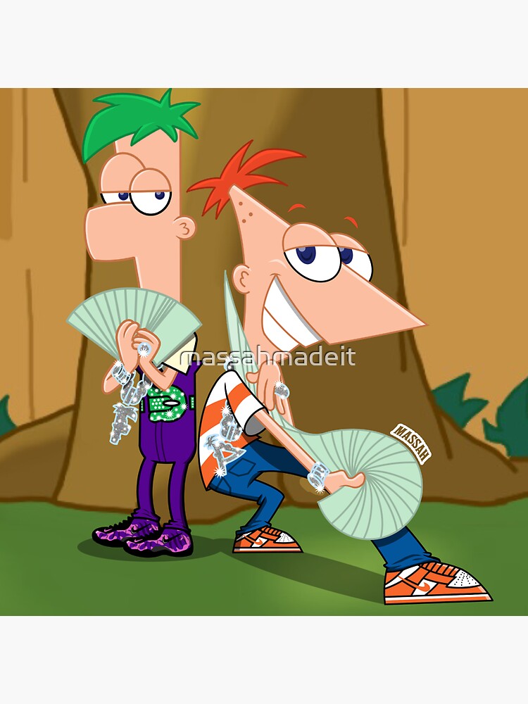 Phineas And Ferb Sticker By Massahmadeit Redbubble