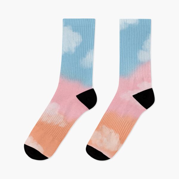 Item preview, Aesthetic Watercolor Colorful Pastel Pink, Blue, and Orange Sky designed and sold by quinellie.