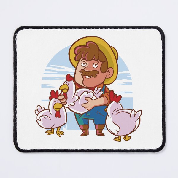 Item preview, farmer with chickens designed and sold by Frergo.