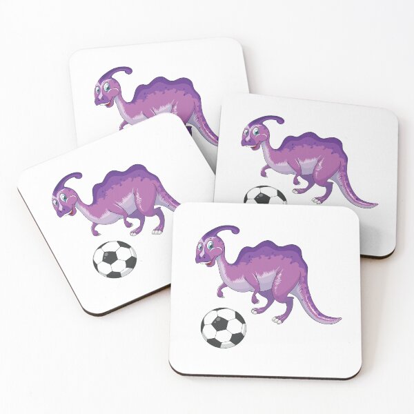 Artikelvorschau, Dinosaurier, der Fußball spielt, lustige gute lila Dinosaurier-Fußball-Liebhaber-Fußball-Kunst entworfen und verkauft von pedrored369.