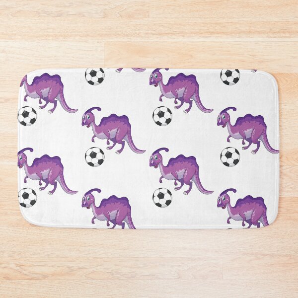 Item preview, Dinosaur Playing Soccer,Funny Good Purple Dinosaur Soccer Lovers Football Art designed and sold by pedrored369.