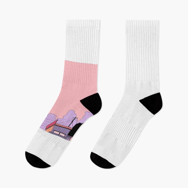 Item preview, Lonely Raccoon On A Rooftop pink sunset designed and sold by wozzobstudios.