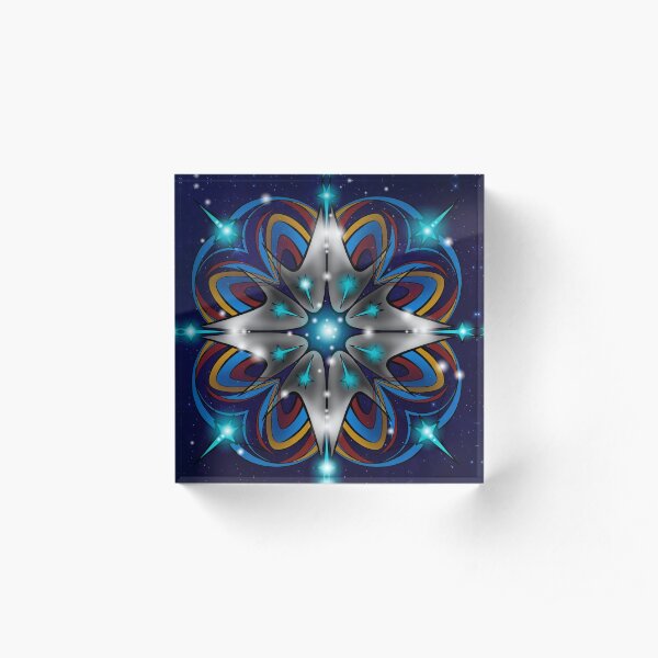 Live Long and Prosper Kaleidoscope Design Acrylic Block