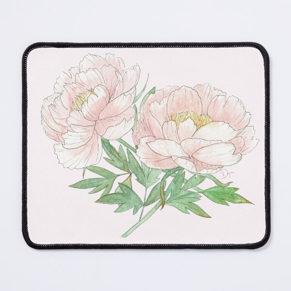 Item preview, Pair of Peonies Watercolor Illustration designed and sold by Danica Templeton.