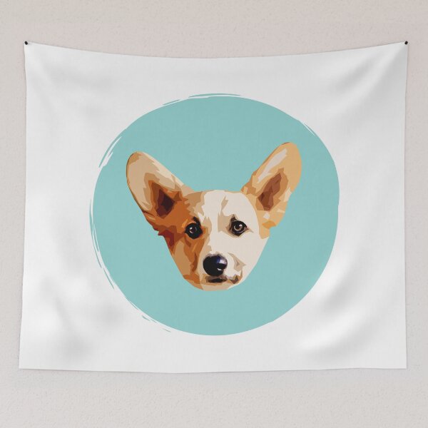 Item preview, Corgi Cute Dog Pop Art - Paint Circle - WPAP designed and sold by inkandmoth.