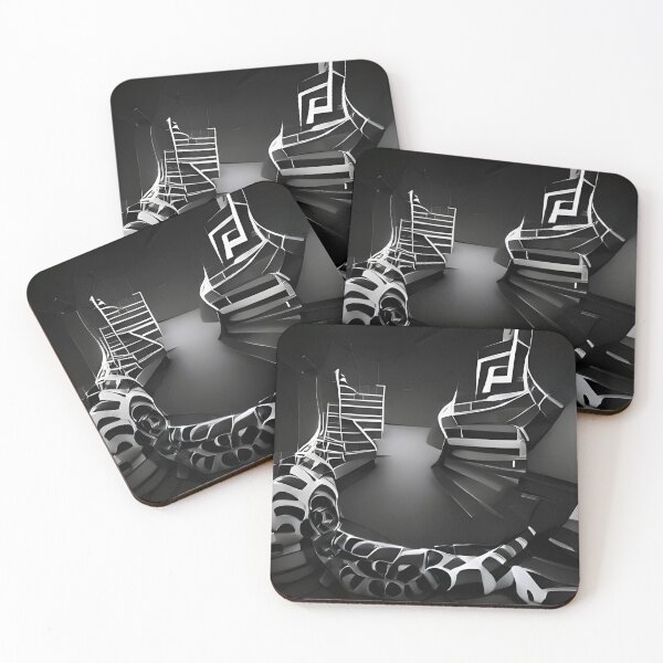 Item preview, black and white multi-directional loop stairs designed and sold by Mad-Boy.