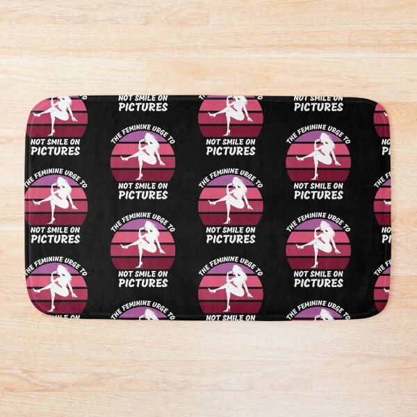 Item preview, The Feminine Urge To Not Smile On Pictures Pink Retro Sunset In Black designed and sold by LuckyKermit.