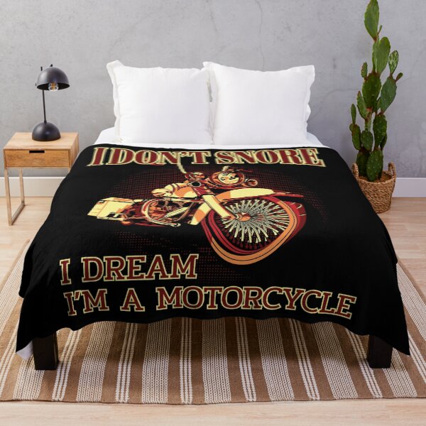 Item preview, I don't snore I dream I'm a motorcycle, funny motorcycle, Biker designed and sold by Lekrock.