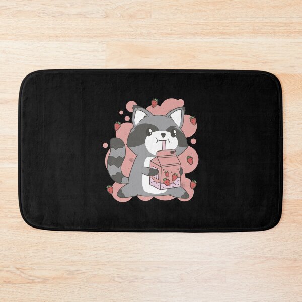 Item preview, Raccoon drinks strawberry milk designed and sold by Frergo.