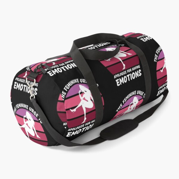 Item preview, The Feminine Urge To Apologize For Having Emotions Pink Retro Sunset In Black designed and sold by LuckyKermit.