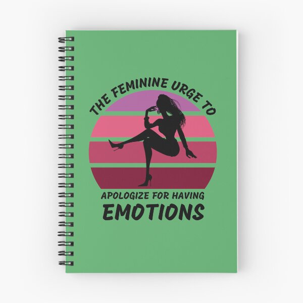 Item preview, The Feminine Urge To Apologize For Having Emotions Pink Retro Sunset In Green designed and sold by LuckyKermit.