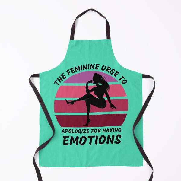 Item preview, The Feminine Urge To Apologize For Having Emotions Pink Retro Sunset In Blue designed and sold by LuckyKermit.