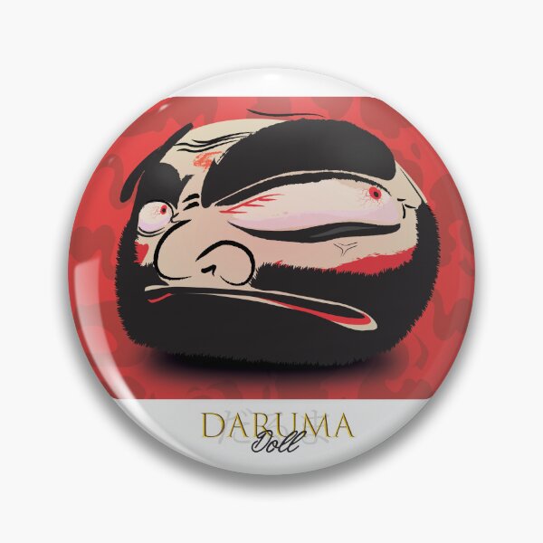 Item preview, Daruma Doll (達磨), Japanese Illustration, Traditional Talisman #01 designed and sold by Printyourspirit.
