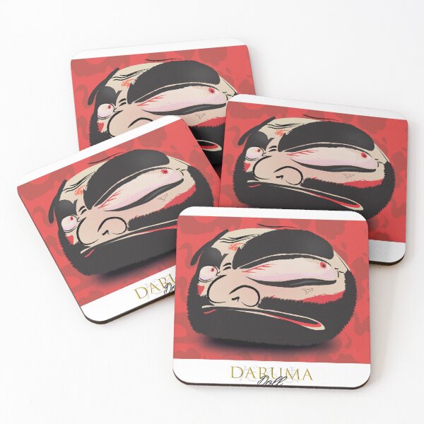 Item preview, Daruma Doll (達磨), Japanese Illustration, Traditional Talisman #01 designed and sold by Printyourspirit.