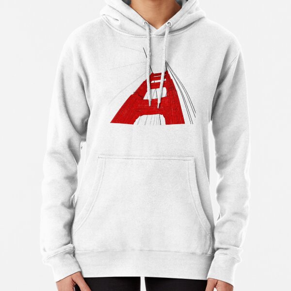 Sketch of the Golden Gate bridge in California, USA - cali - San francisco Pullover Hoodie