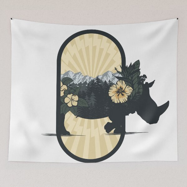 Item preview, Rhinoceros Rhino Flower Mountain designed and sold by Emil1993.
