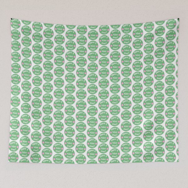 Item preview, Have a Nice Day Pastel Green & Pink designed and sold by lazyjuliet.
