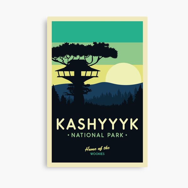 Vista previa del artículo con la obra «Afiche del Parque Nacional Kashyyyk», diseñado y vendido por magrodanny.