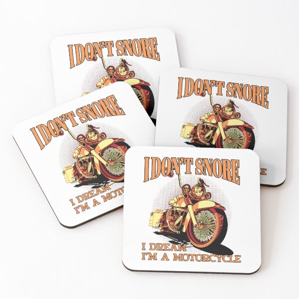 Item preview, I don't snore I dream I'm a motorcycle, funny motorcycle, Biker designed and sold by Lekrock.