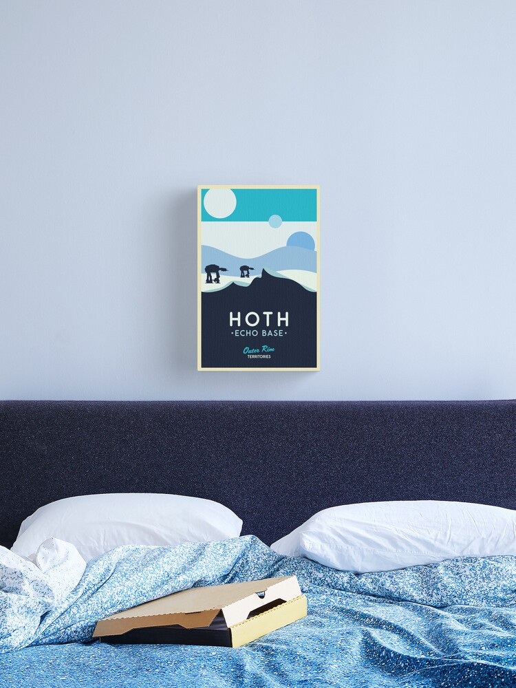 Thumbnail 2 of 3, Canvas Print, Hoth Echo Base Poster designed and sold by magrodanny.