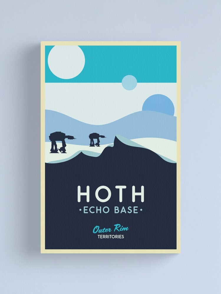 Thumbnail 1 of 3, Canvas Print, Hoth Echo Base Poster designed and sold by magrodanny.