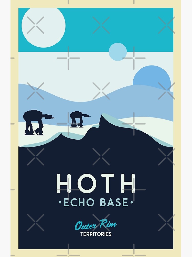 Thumbnail 3 of 3, Canvas Print, Hoth Echo Base Poster designed and sold by magrodanny.