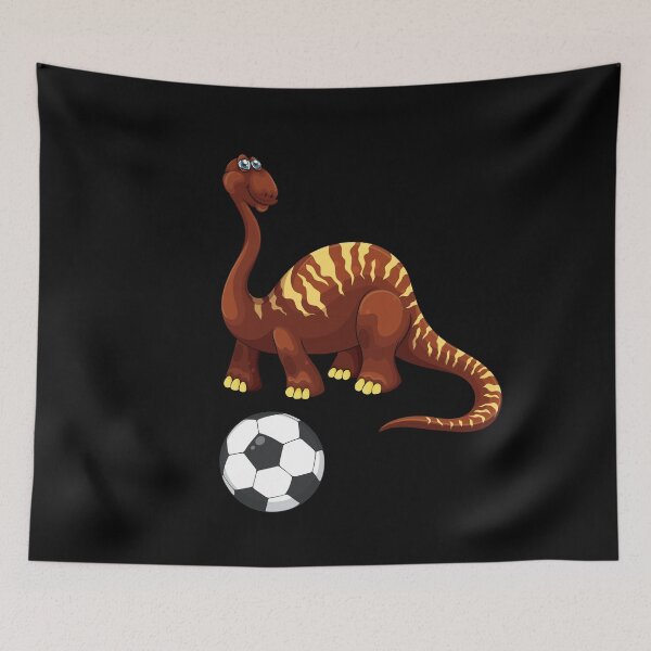 Artikelvorschau, Dinosaurier, der Fußball spielt, lustiger guter Dinosaurier-Fußball-Liebhaber-Kastanien-Fußball-Entwurf entworfen und verkauft von pedrored369.