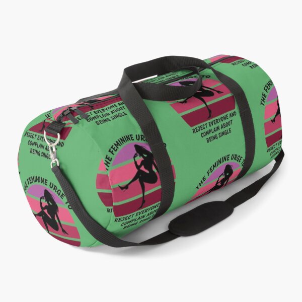 Item preview, The Feminine Urge To Reject Everyone And Complain About Being Single Pink Retro Sunset In Green designed and sold by LuckyKermit.