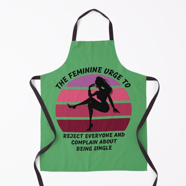 Item preview, The Feminine Urge To Reject Everyone And Complain About Being Single Pink Retro Sunset In Green designed and sold by LuckyKermit.