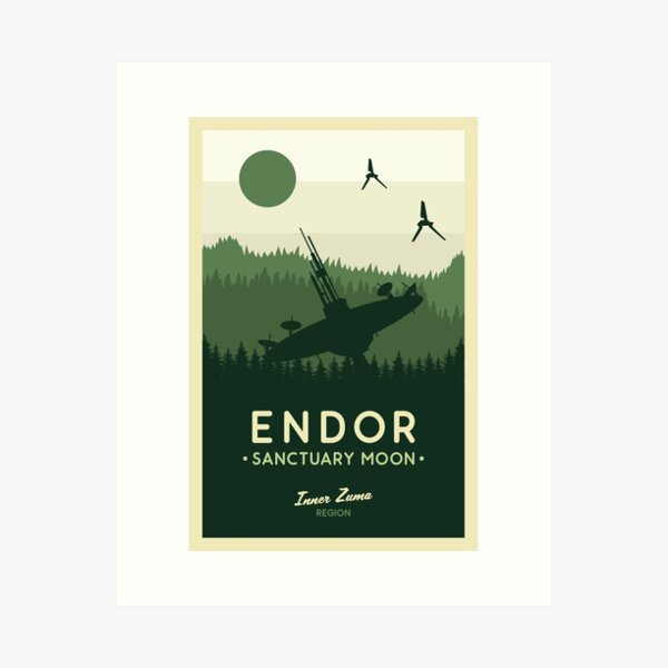 Vista previa del artículo con la obra «Endor, santuario de la luna Póster», diseñado y vendido por magrodanny.